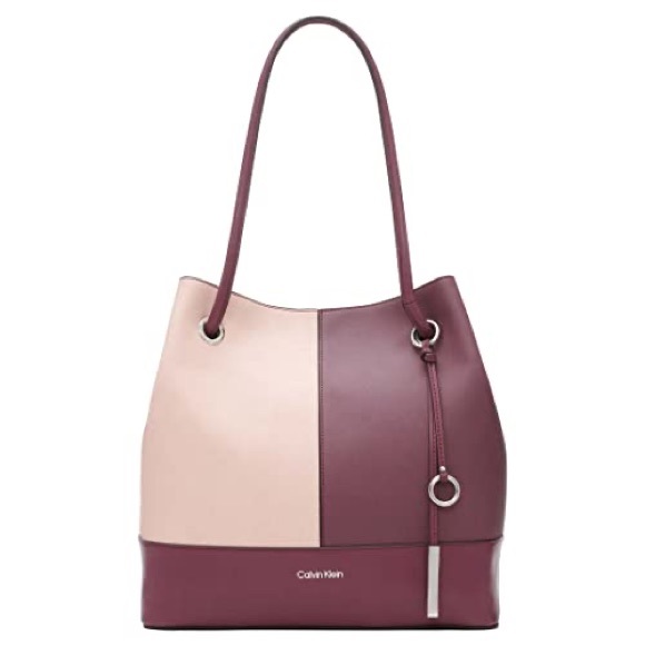 Calvin Klein Gabrianna Bubble Lamb North/South Key Item Tote, Rose Smoke - Picture 2 of 8
